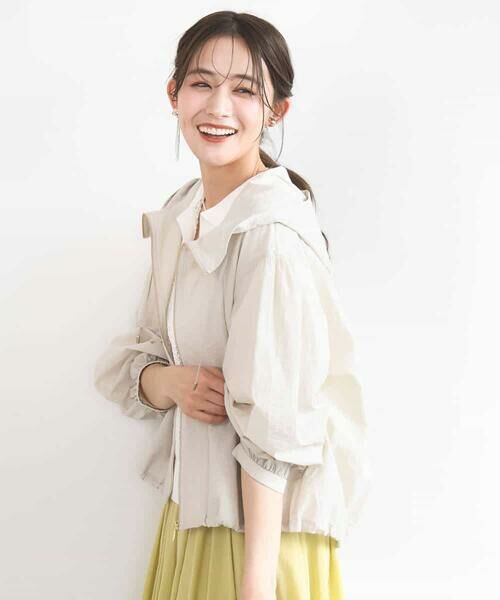 MK MICHEL KLEIN / エムケーミッシェルクラン その他アウター | フーデットライトブルゾン/洗える | 詳細1