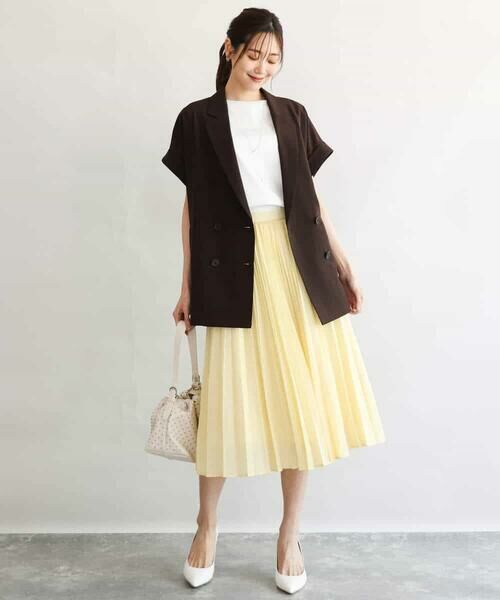 MK MICHEL KLEIN / エムケーミッシェルクラン セットアップ | [洗える]リネンライクストレッチ フレンチスリーブジャケット | 詳細20