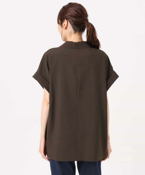 MK MICHEL KLEIN / エムケーミッシェルクラン セットアップ | [洗える]リネンライクストレッチ フレンチスリーブジャケット | 詳細23