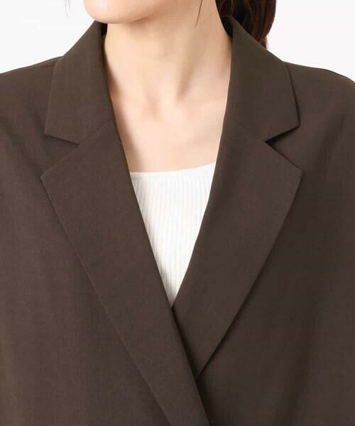 MK MICHEL KLEIN / エムケーミッシェルクラン セットアップ | [洗える]リネンライクストレッチ フレンチスリーブジャケット | 詳細24