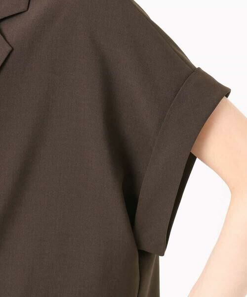 MK MICHEL KLEIN / エムケーミッシェルクラン セットアップ | [洗える]リネンライクストレッチ フレンチスリーブジャケット | 詳細25