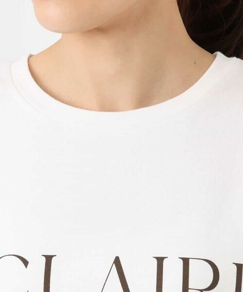 MK MICHEL KLEIN / エムケーミッシェルクラン カットソー | ニュアンス配色コットンロゴTシャツ/洗える | 詳細24