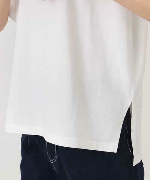 MK MICHEL KLEIN / エムケーミッシェルクラン カットソー | ニュアンス配色コットンロゴTシャツ/洗える | 詳細26