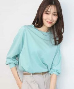 MK MICHEL KLEIN / エムケーミッシェルクラン カットソー | シルケット天竺リラックスカットソー/接触冷感/洗える