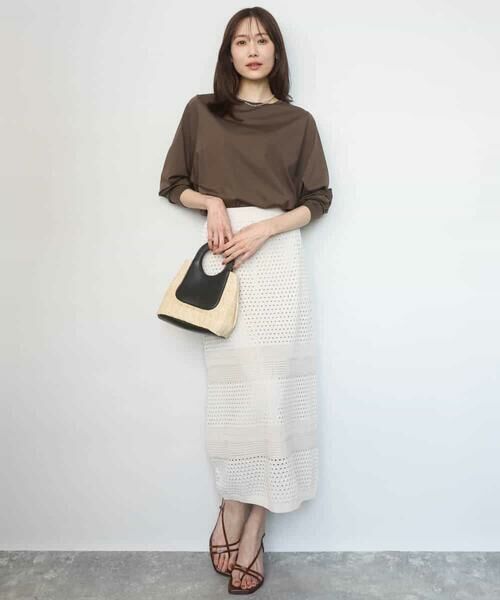 MK MICHEL KLEIN / エムケーミッシェルクラン カットソー | シルケット天竺リラックスカットソー/接触冷感/洗える | 詳細10