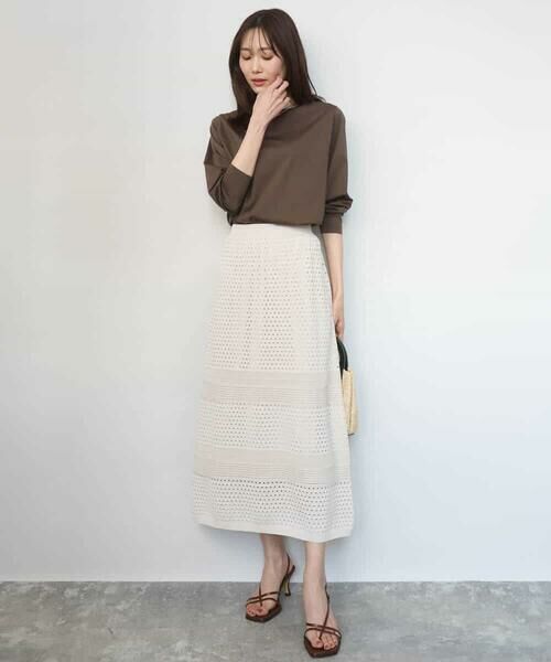 MK MICHEL KLEIN / エムケーミッシェルクラン カットソー | シルケット天竺リラックスカットソー/接触冷感/洗える | 詳細11