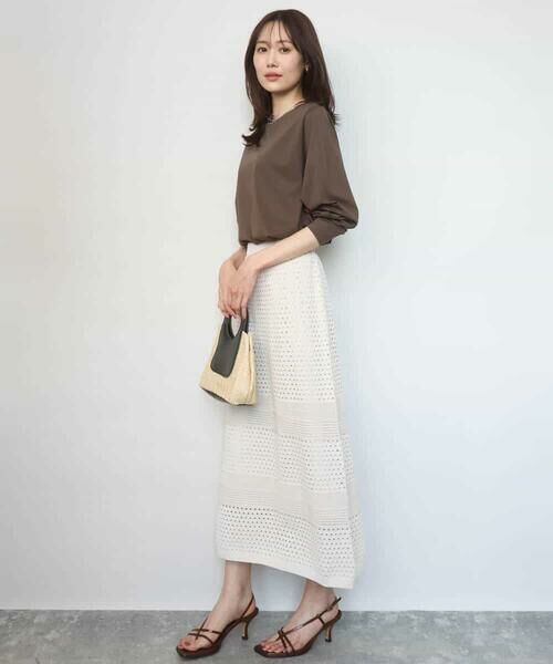 MK MICHEL KLEIN / エムケーミッシェルクラン カットソー | シルケット天竺リラックスカットソー/接触冷感/洗える | 詳細12