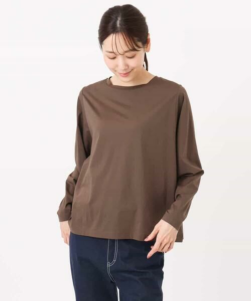 MK MICHEL KLEIN / エムケーミッシェルクラン カットソー | シルケット天竺リラックスカットソー/接触冷感/洗える | 詳細13