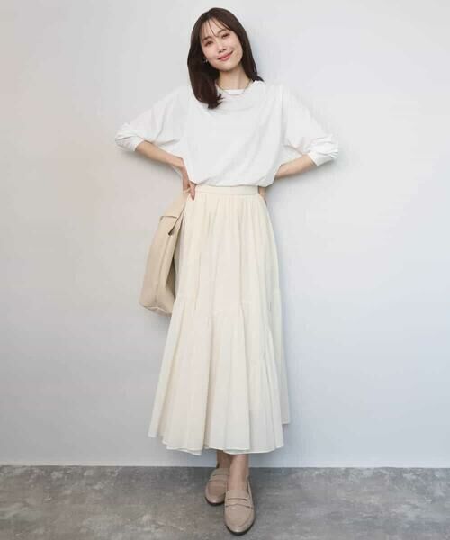 MK MICHEL KLEIN / エムケーミッシェルクラン カットソー | シルケット天竺リラックスカットソー/接触冷感/洗える | 詳細3