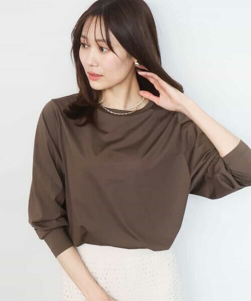 MK MICHEL KLEIN / エムケーミッシェルクラン カットソー | シルケット天竺リラックスカットソー/接触冷感/洗える | 詳細9