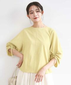 MK MICHEL KLEIN / エムケーミッシェルクラン カットソー | ドロストスリーブデザインカットソー/洗える