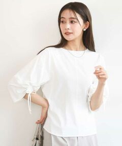 MK MICHEL KLEIN / エムケーミッシェルクラン カットソー | ドロストスリーブデザインカットソー/洗える