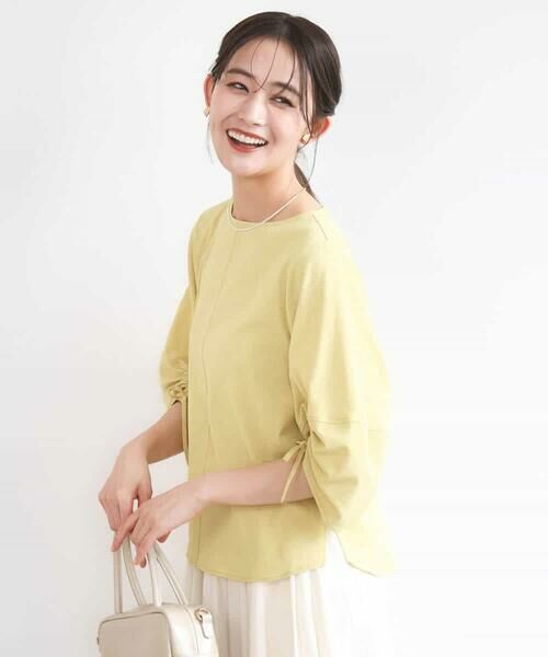 MK MICHEL KLEIN / エムケーミッシェルクラン カットソー | ドロストスリーブデザインカットソー/洗える | 詳細1