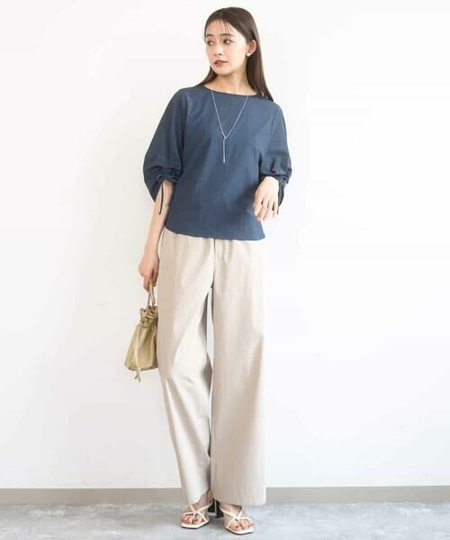 MK MICHEL KLEIN / エムケーミッシェルクラン カットソー | ドロストスリーブデザインカットソー/洗える | 詳細11