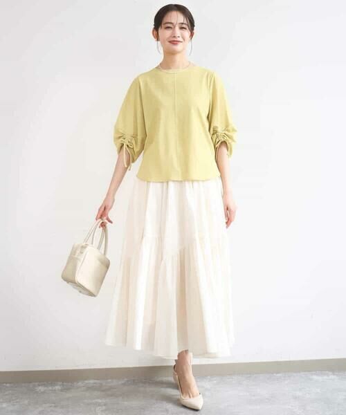 MK MICHEL KLEIN / エムケーミッシェルクラン カットソー | ドロストスリーブデザインカットソー/洗える | 詳細2