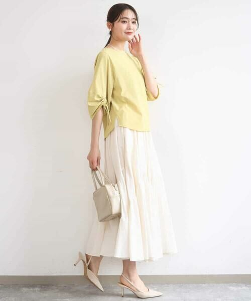 MK MICHEL KLEIN / エムケーミッシェルクラン カットソー | ドロストスリーブデザインカットソー/洗える | 詳細4