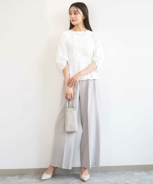 MK MICHEL KLEIN / エムケーミッシェルクラン カットソー | ドロストスリーブデザインカットソー/洗える | 詳細7