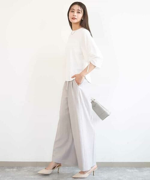 MK MICHEL KLEIN / エムケーミッシェルクラン カットソー | ドロストスリーブデザインカットソー/洗える | 詳細8