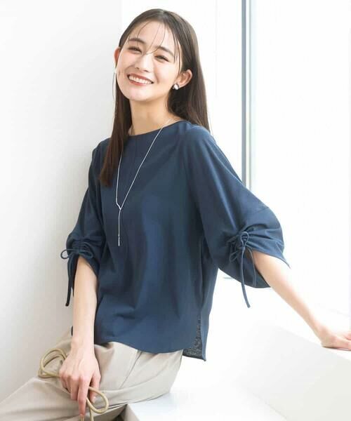 MK MICHEL KLEIN / エムケーミッシェルクラン カットソー | ドロストスリーブデザインカットソー/洗える | 詳細9