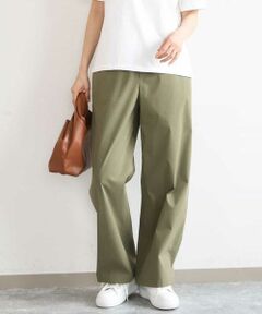 MK MICHEL KLEIN / エムケーミッシェルクラン その他パンツ | コットンライクストレッチワイドパンツ/抗ピリング/洗える