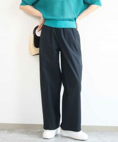 MK MICHEL KLEIN / エムケーミッシェルクラン その他パンツ | コットンライクストレッチワイドパンツ/抗ピリング/洗える