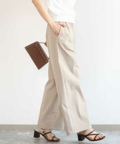 MK MICHEL KLEIN / エムケーミッシェルクラン その他パンツ | コットンライクストレッチワイドパンツ/抗ピリング/洗える