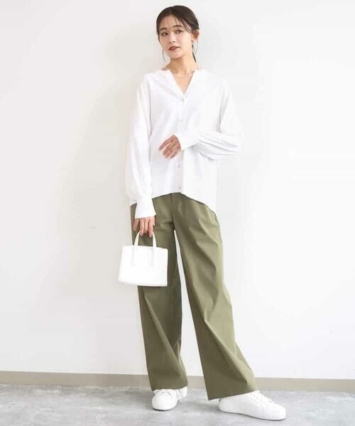 MK MICHEL KLEIN / エムケーミッシェルクラン その他パンツ | コットンライクストレッチワイドパンツ/抗ピリング/洗える | 詳細10