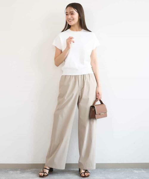 MK MICHEL KLEIN / エムケーミッシェルクラン その他パンツ | コットンライクストレッチワイドパンツ/抗ピリング/洗える | 詳細16