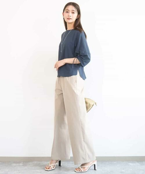 MK MICHEL KLEIN / エムケーミッシェルクラン その他パンツ | コットンライクストレッチワイドパンツ/抗ピリング/洗える | 詳細22