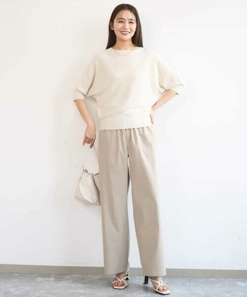 MK MICHEL KLEIN / エムケーミッシェルクラン その他パンツ | コットンライクストレッチワイドパンツ/抗ピリング/洗える | 詳細23