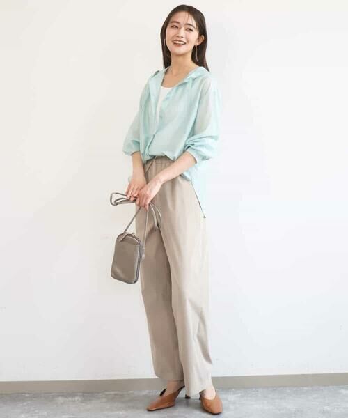 MK MICHEL KLEIN / エムケーミッシェルクラン その他パンツ | コットンライクストレッチワイドパンツ/抗ピリング/洗える | 詳細28