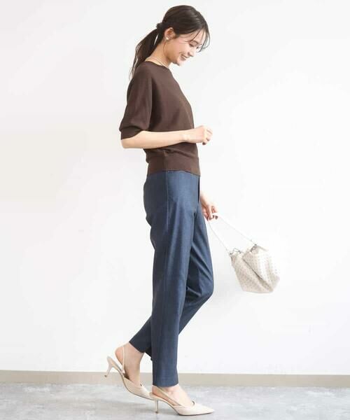 MK MICHEL KLEIN / エムケーミッシェルクラン チノ・ワークパンツ | ハイストレッチ細身シルエットパンツ/洗える | 詳細12