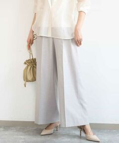 MK MICHEL KLEIN / エムケーミッシェルクラン その他パンツ | バイオヴィンテージツイル ワイドストレートパンツ/接触冷感/UVカット/速乾/洗える