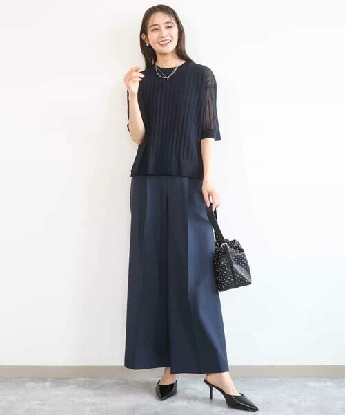 MK MICHEL KLEIN / エムケーミッシェルクラン その他パンツ | バイオヴィンテージツイル ワイドストレートパンツ/接触冷感/UVカット/速乾/洗える | 詳細10