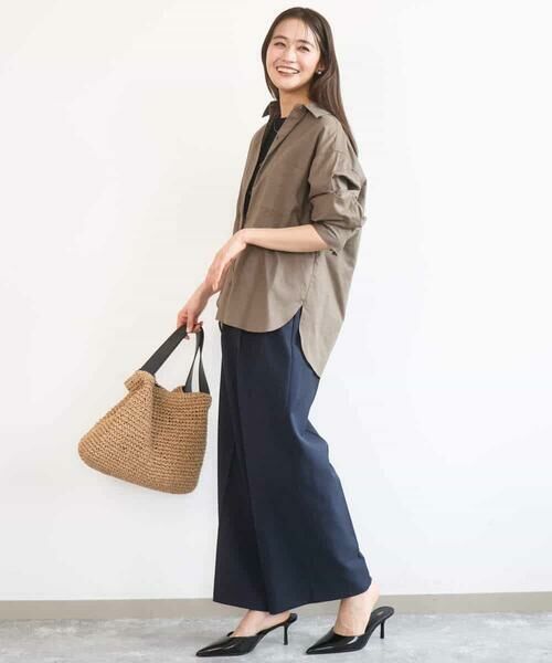 MK MICHEL KLEIN / エムケーミッシェルクラン その他パンツ | バイオヴィンテージツイル ワイドストレートパンツ/接触冷感/UVカット/速乾/洗える | 詳細12