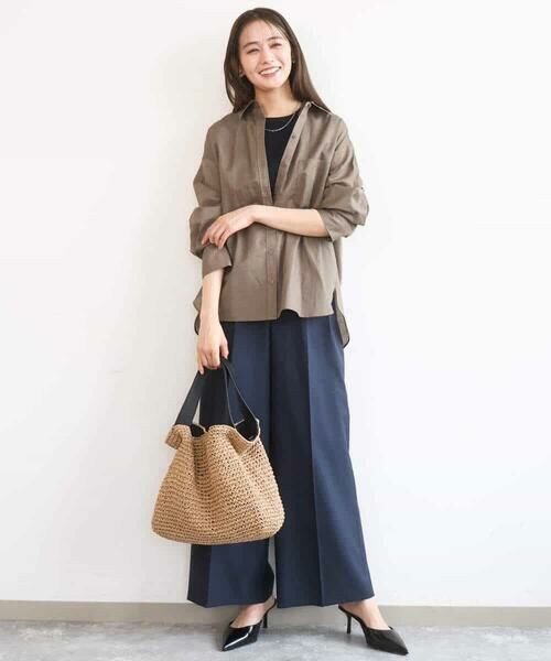 MK MICHEL KLEIN / エムケーミッシェルクラン その他パンツ | バイオヴィンテージツイル ワイドストレートパンツ/接触冷感/UVカット/速乾/洗える | 詳細13