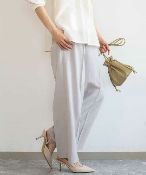 MK MICHEL KLEIN / エムケーミッシェルクラン その他パンツ | バイオヴィンテージツイル ワイドストレートパンツ/接触冷感/UVカット/速乾/洗える | 詳細17