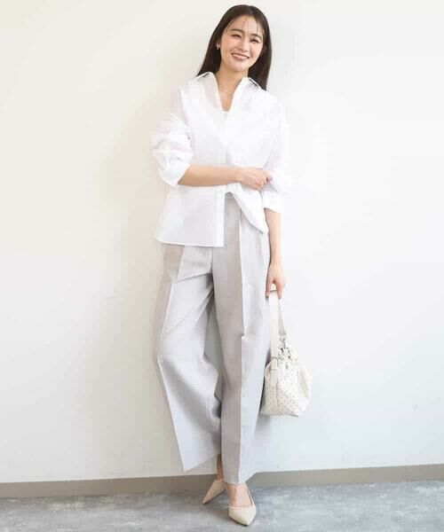 MK MICHEL KLEIN / エムケーミッシェルクラン その他パンツ | バイオヴィンテージツイル ワイドストレートパンツ/接触冷感/UVカット/速乾/洗える | 詳細24