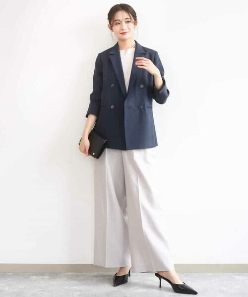 MK MICHEL KLEIN / エムケーミッシェルクラン その他パンツ | バイオヴィンテージツイル ワイドストレートパンツ/接触冷感/UVカット/速乾/洗える | 詳細27