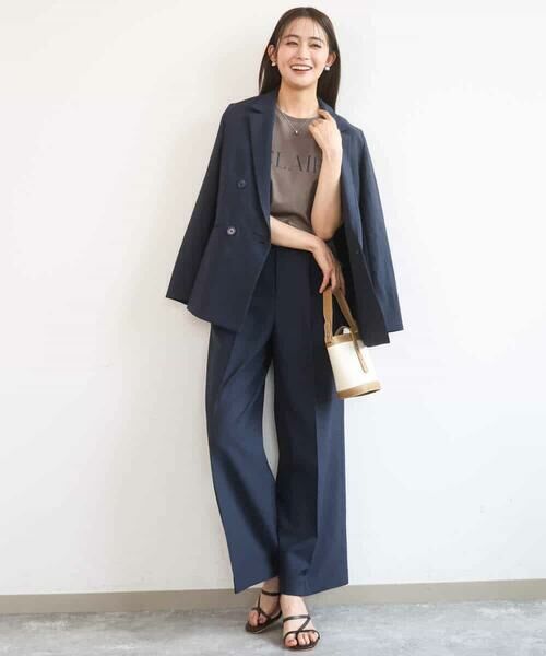 MK MICHEL KLEIN / エムケーミッシェルクラン その他パンツ | バイオヴィンテージツイル ワイドストレートパンツ/接触冷感/UVカット/速乾/洗える | 詳細6