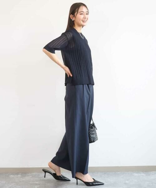 MK MICHEL KLEIN / エムケーミッシェルクラン その他パンツ | バイオヴィンテージツイル ワイドストレートパンツ/接触冷感/UVカット/速乾/洗える | 詳細8