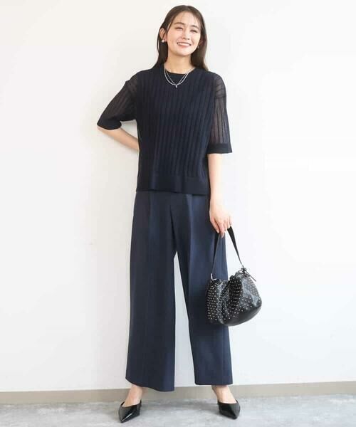 MK MICHEL KLEIN / エムケーミッシェルクラン その他パンツ | バイオヴィンテージツイル ワイドストレートパンツ/接触冷感/UVカット/速乾/洗える | 詳細9