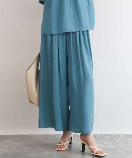 MK MICHEL KLEIN / エムケーミッシェルクラン その他パンツ | [UVカット/接触冷感/洗える]サテンワイドパンツ | 詳細17