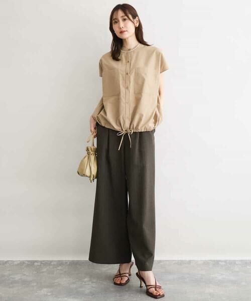 MK MICHEL KLEIN / エムケーミッシェルクラン その他パンツ | [UVカット/防シワ/抗ピリング/洗える]ピンストライプ柄プルオンワイドパンツ | 詳細27