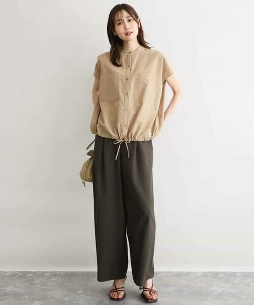 MK MICHEL KLEIN / エムケーミッシェルクラン その他パンツ | [UVカット/防シワ/抗ピリング/洗える]ピンストライプ柄プルオンワイドパンツ | 詳細29