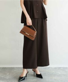 MK MICHEL KLEIN / エムケーミッシェルクラン その他パンツ | [洗える]リネンライクストレッチ ストレートワイドパンツ