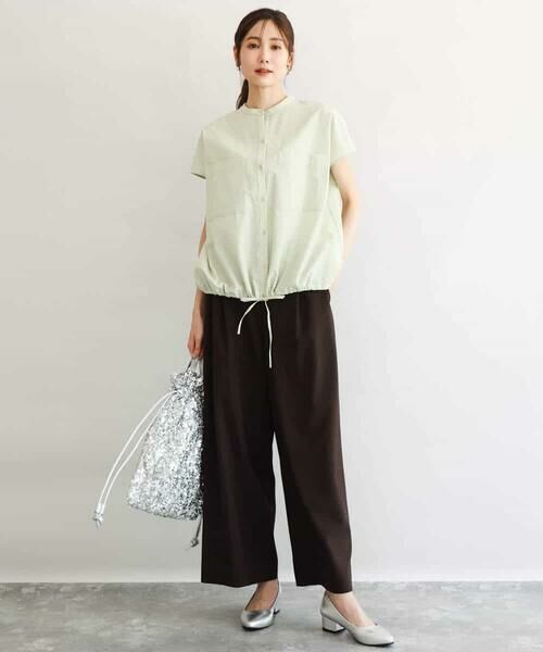 MK MICHEL KLEIN / エムケーミッシェルクラン その他パンツ | [洗える]リネンライクストレッチ ストレートワイドパンツ | 詳細5