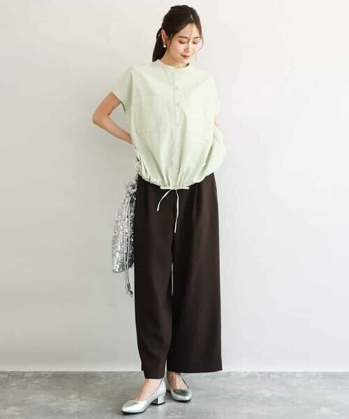 MK MICHEL KLEIN / エムケーミッシェルクラン その他パンツ | [洗える]リネンライクストレッチ ストレートワイドパンツ | 詳細6