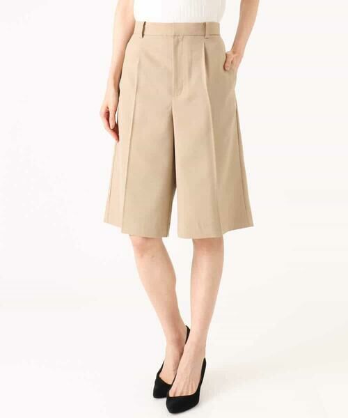 MK MICHEL KLEIN / エムケーミッシェルクラン ショート・ハーフ・半端丈パンツ | [洗える]リネンライクストレッチ ショートパンツ | 詳細16