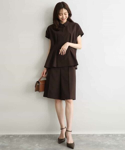 MK MICHEL KLEIN / エムケーミッシェルクラン ショート・ハーフ・半端丈パンツ | [洗える]リネンライクストレッチ ショートパンツ | 詳細4